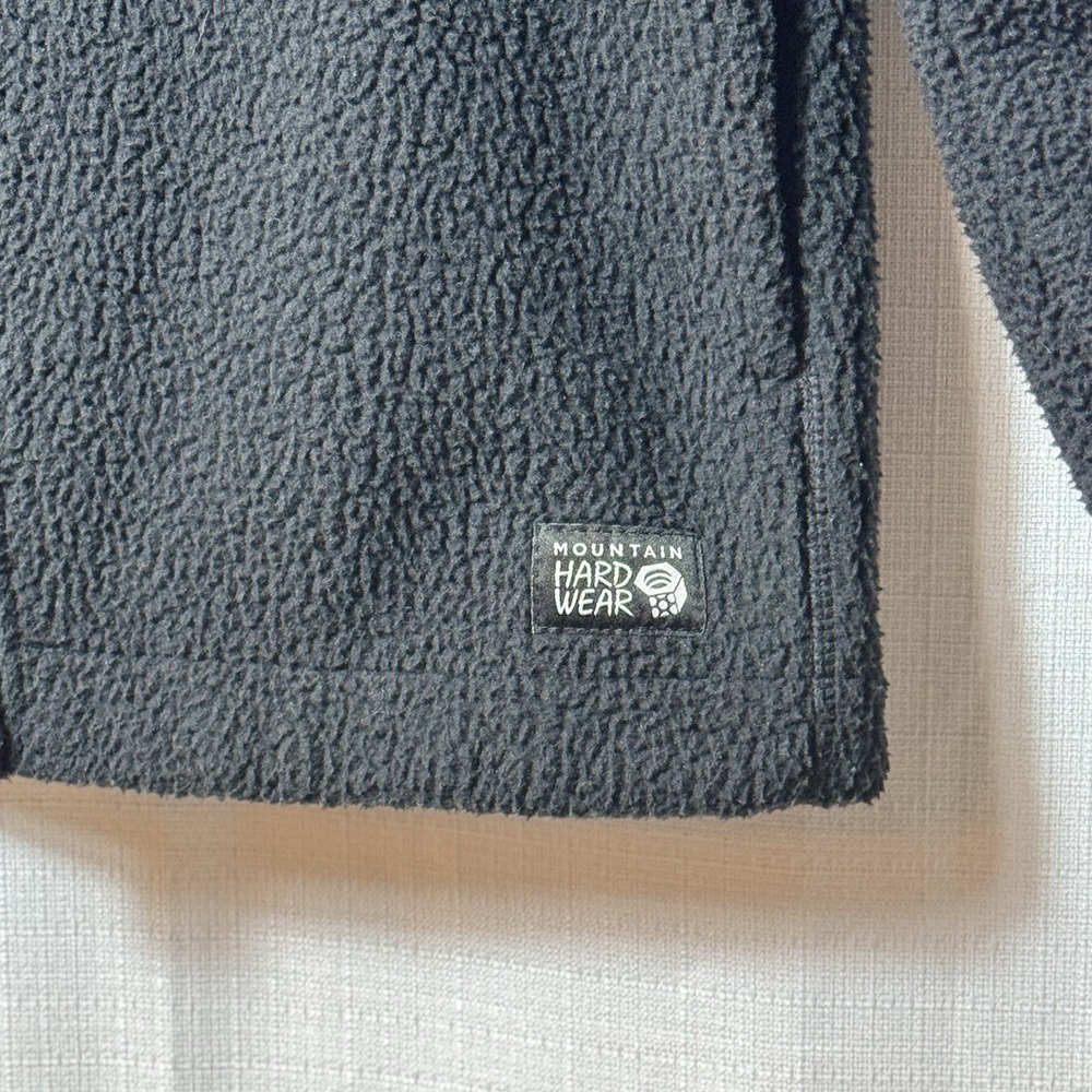 Mountain Hardwear Mens Small Black High Loft Fleece Shacket Snap Button Jacket - Picture 4 of 7